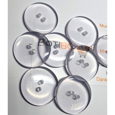 Bouton transparent, deux trous