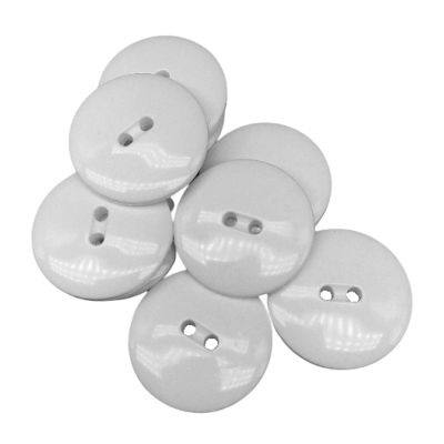 Bottoni bianchi, due fori