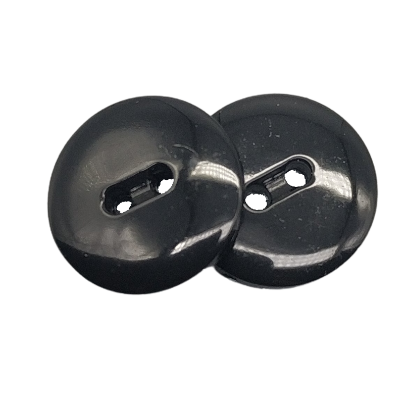 50 botones negros de 15 mm, color negro, redondo, 15 mm, botones de costura  con 4 agujeros de costura