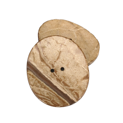 Botón Forma de Ovalo de Coco Natural