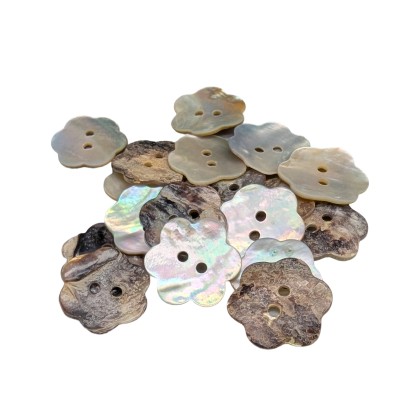 Botones de Nacar (Akoya) - Concha Natural - Forma de Flor