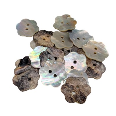 Botones de Nacar (Akoya) - Concha Natural - Forma de Flor