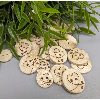 White Coconut Buttons - T152